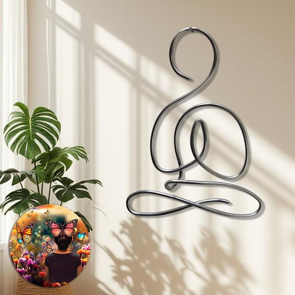 Escultura Yoga Arte Minimalista para Ambiente Zen