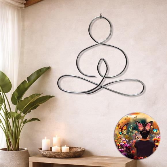 Escultura de Parede Yoga  Arte Decorativa Zen