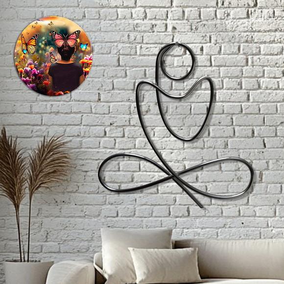 Escultura de Parede Yoga  Arte Decorativa Zen