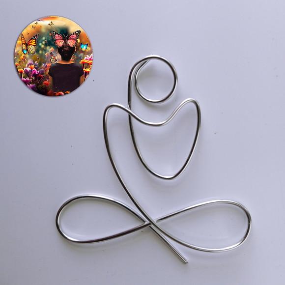 Escultura de Parede Yoga  Arte Decorativa Zen