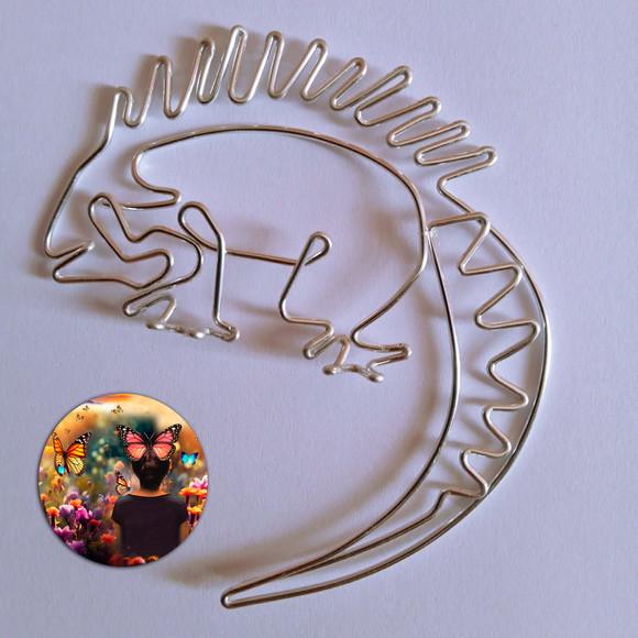 Iguana Escultura Minimalista de Parede