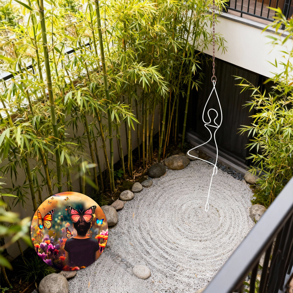 Yoga Zen Escultura Versátil de Parede e Móbile