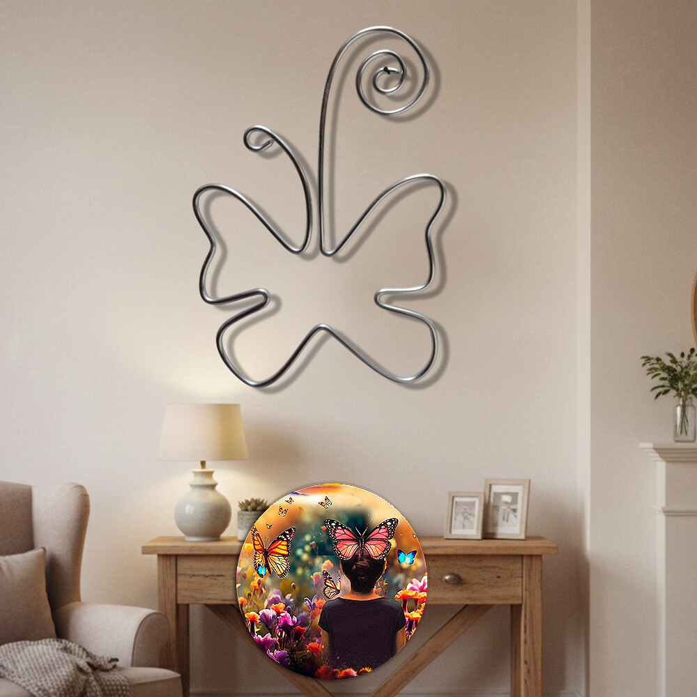 BORBOLETA ESCULTURA DE PAREDE DECORAÇÃO ARTE MODERNA