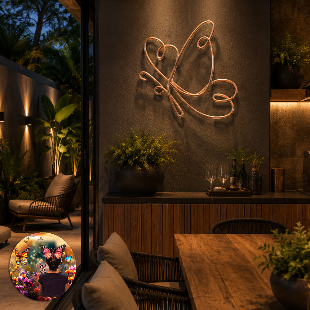 Móbile escultura em Arame Borboleta Para Decoração de Ambiente