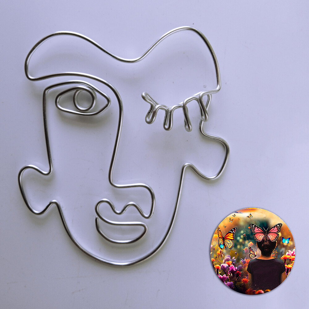 Escultura de Parede Rosto Caricatura Decoração Sala
