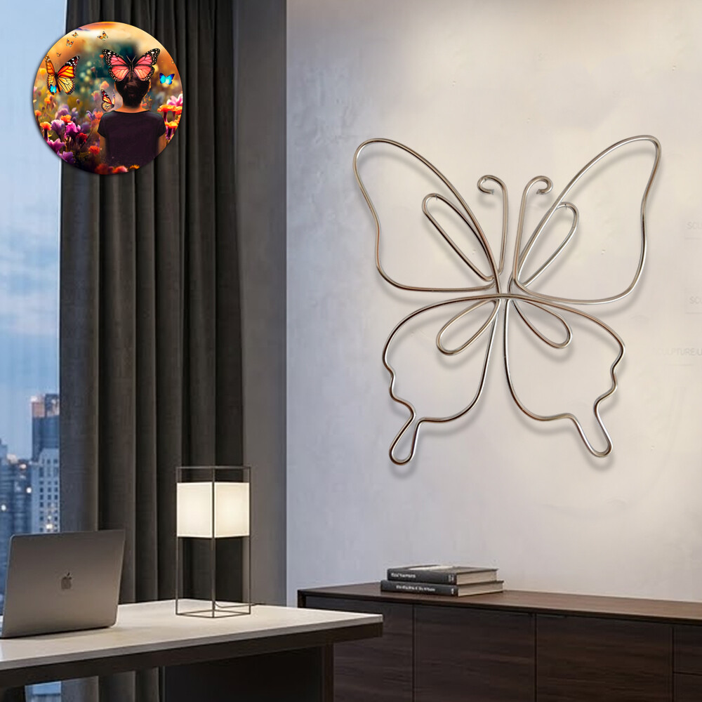 ESCULTURA BORBOLETA DECORAÇÃO ECOLÓGICA