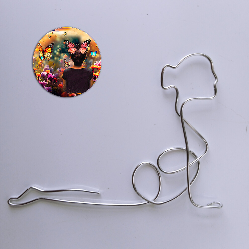 Escultura em Arame Yoga Zen Arte Decoração de Ambiente