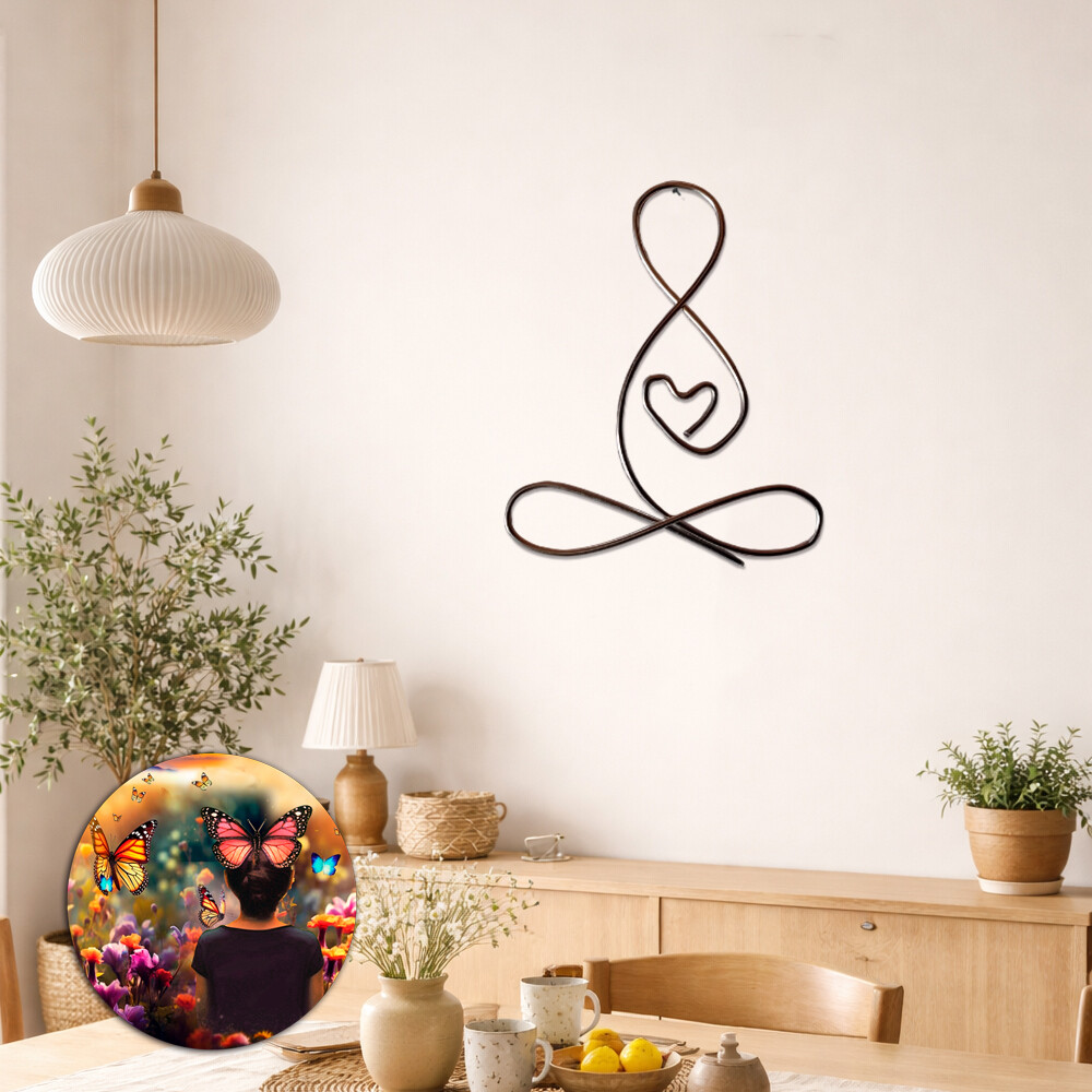 ESCULTURA YOGA ZEN DECORAÇÃO DE AMBIENTES