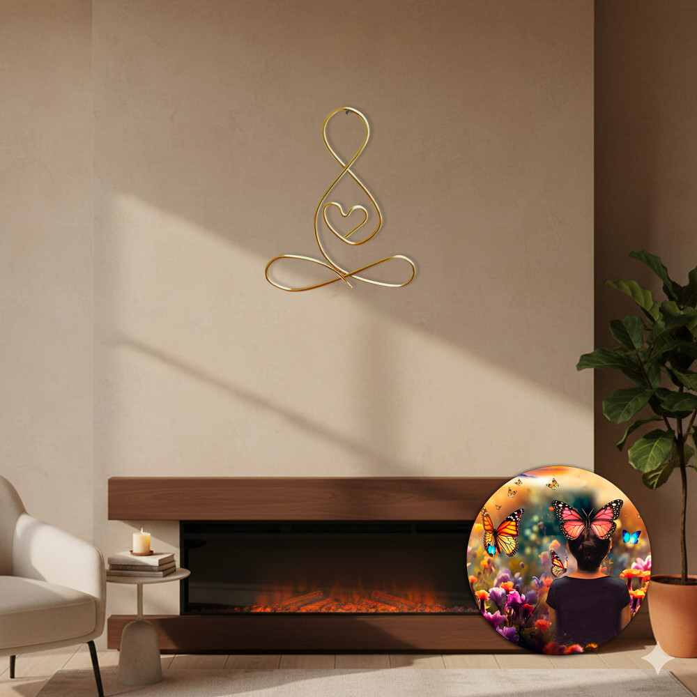 ESCULTURA YOGA ZEN DECORAÇÃO DE AMBIENTES