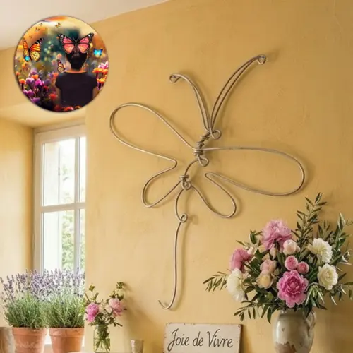 Escultura de Parede Libélula Decoração Varanda Sala Quarto