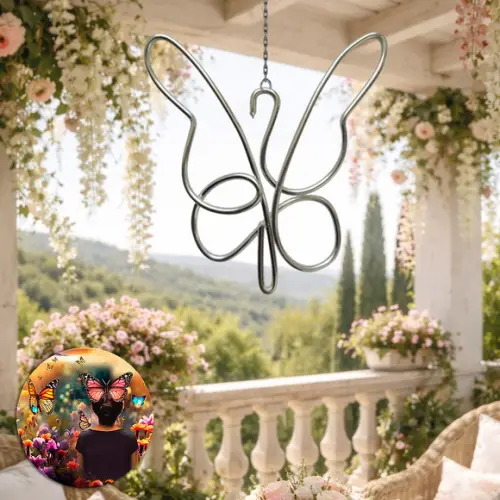 Escultura de Arame Borboleta Decoração Minimalista