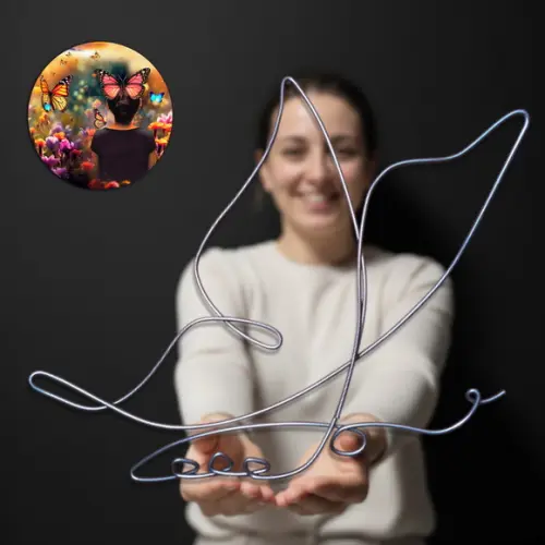Escultura de Parede Borboleta Arte Decoração Ambiente Sofisticado