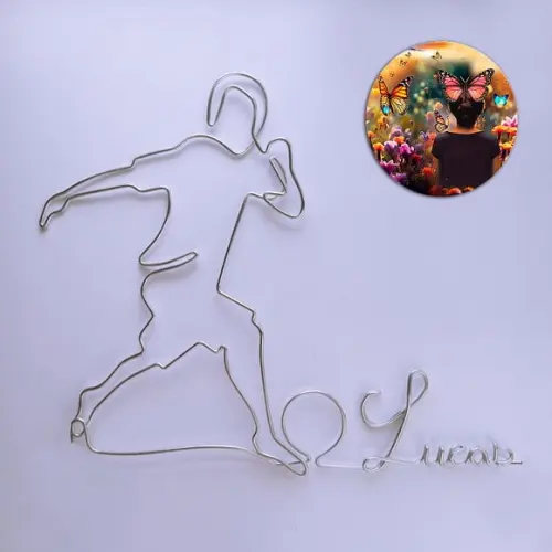 Escultura de Parede Futebol Personalizada Arte Decor Moderna