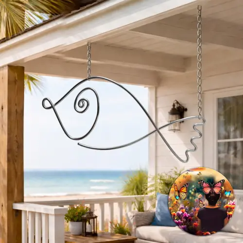 Escultura de Parede ou Móbile Peixe Decor Casa de Praia