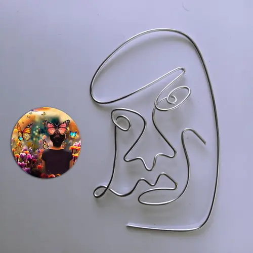 Escultura de Parede Rosto Decoração de Ambientes