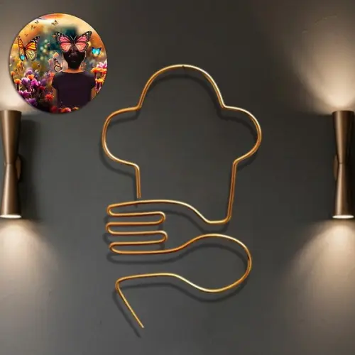 Escultura de Parede Toque Blanche Chef de Cozinha