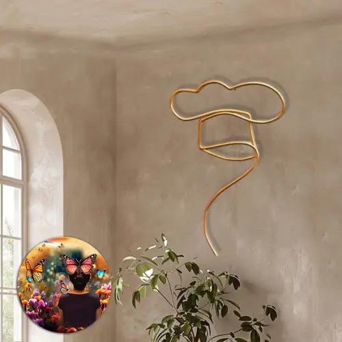 Escultura de Parede Toque Blanche Decoração Gourmet