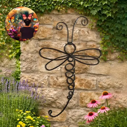 Escultura Libélula Arte em Arame Decoração de Parede