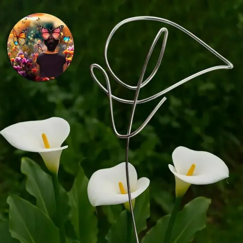 Escultura Minimalista Copo de Leite Decoração Floral