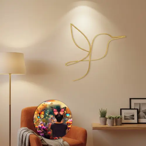 Pássaro Bem Te Vi Escultura em Arame Decoração de Ambientes