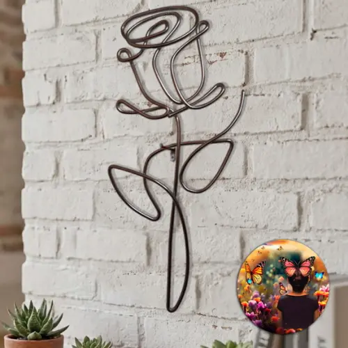 Escultura Botão de Rosa Decoração Floral