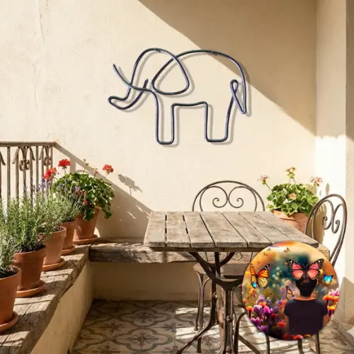 Escultura de Parede Elefante Ganesha
