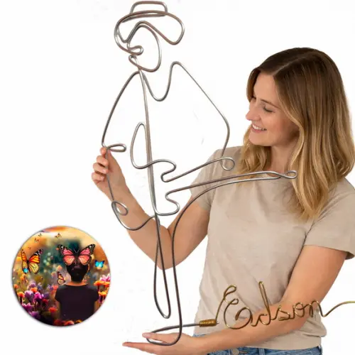 Escultura de Parede Guitarrista Personalizado