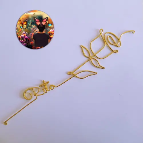 Escultura de Parede Rosa Decoração Floral Personalizada