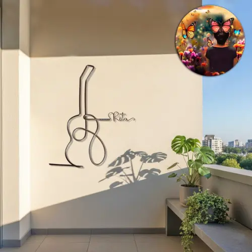 Escultura de Parede Violão Personalizado