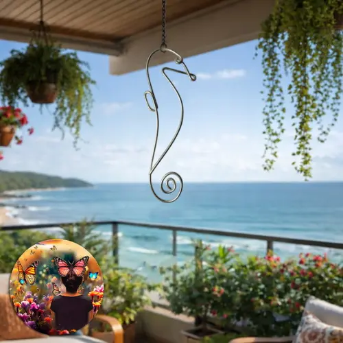 Escultura de Parede ou Móbile Cavalo Marinho Praia Decor