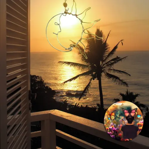 Escultura Sol e Lua Decoração Sala Varanda Quarto de Casal