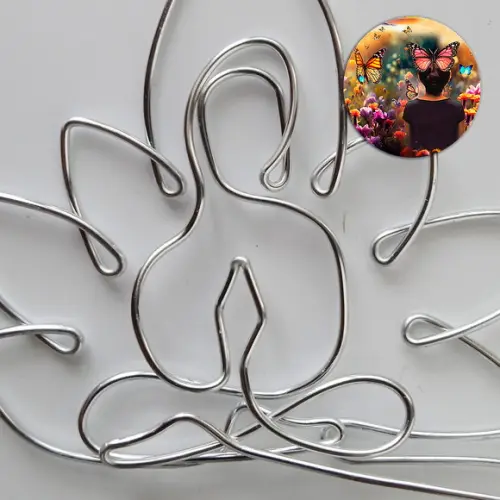 Escultura de Parede Yoga  Arte Decorativa Zen