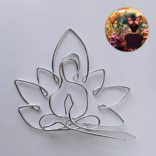Escultura de Parede Yoga  Arte Decorativa Zen
