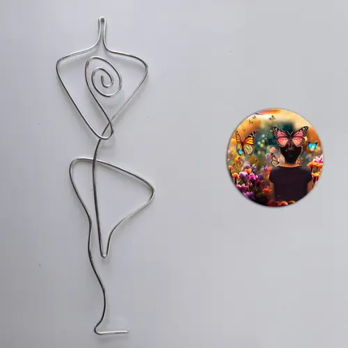 Escultura de Parede Yoga  Arte Decorativa