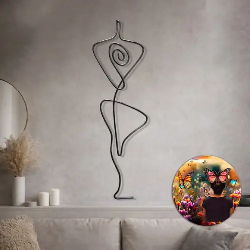 Escultura de Parede Yoga  Arte Decorativa
