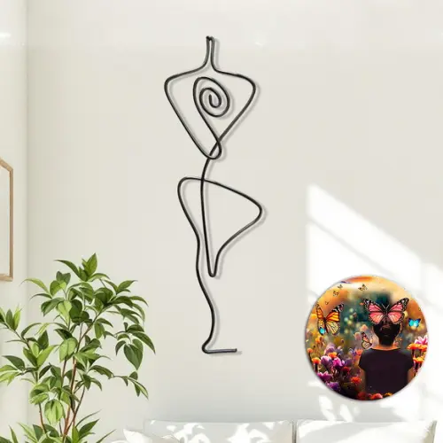 Escultura de Parede Yoga  Arte Decorativa