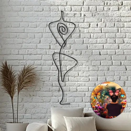 Escultura de Parede Yoga  Arte Decorativa
