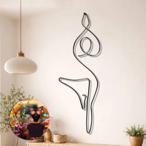 Escultura em Arame Yoga  Zen Arte Decorativa