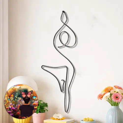 Escultura em Arame Yoga  Zen Arte Decorativa