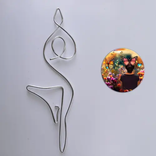 Escultura em Arame Yoga  Zen Arte Decorativa