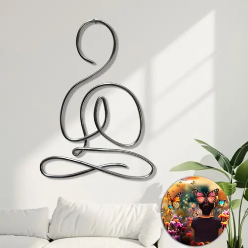 Escultura Yoga Arte Minimalista para Ambiente Zen