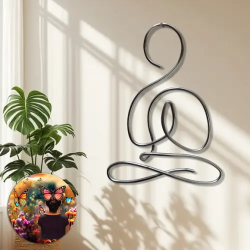 Escultura Yoga Arte Minimalista para Ambiente Zen