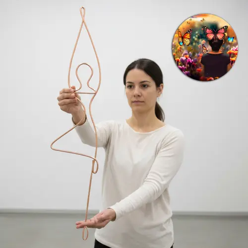 Escultura de Parede Yoga Zen Móbile Decoração