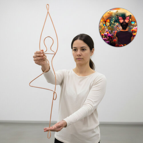 Yoga Zen Escultura Versátil de Parede e Móbile