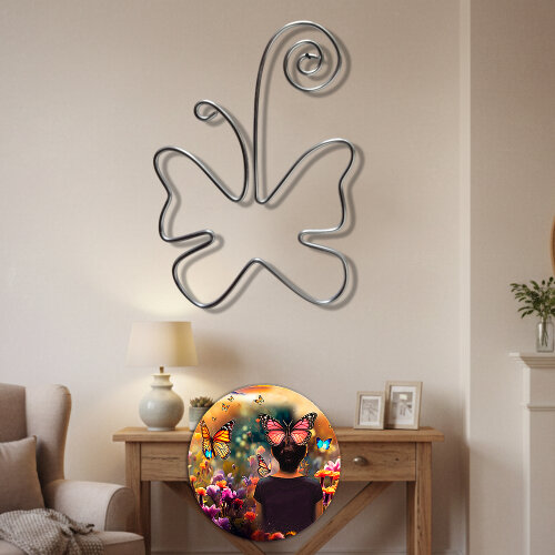 BORBOLETA ESCULTURA DE PAREDE DECORAÇÃO ARTE MODERNA