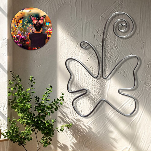 BORBOLETA ESCULTURA DE PAREDE DECORAÇÃO ARTE MODERNA