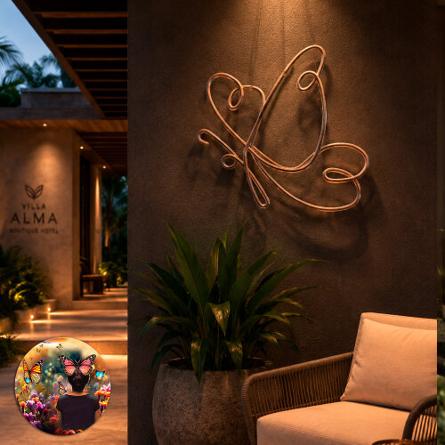 Móbile escultura em Arame Borboleta Para Decoração de Ambientes