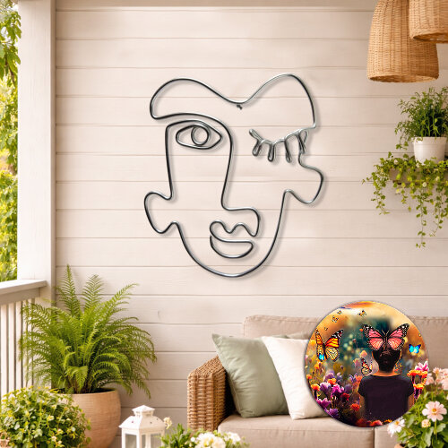 Escultura de Parede Rosto Caricatura Decoração Sala