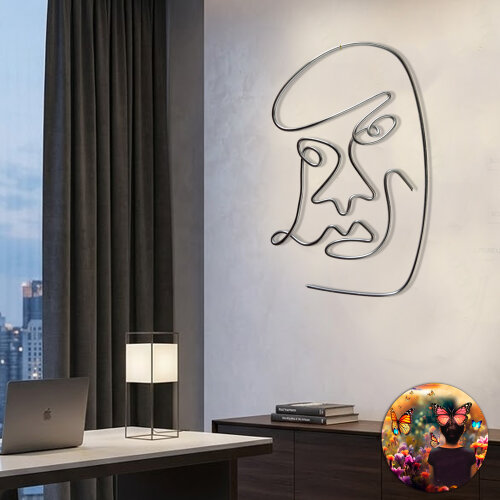 Escultura de Parede Rosto Decoração de Ambientes