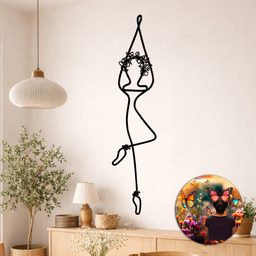 Yoga Zen Escultura de Parede Decoração Esotérica